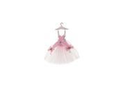 7 Decorative Pink Fancy Dress on Hanger Hanging Christmas Ornament