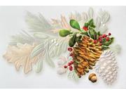 Pack of 16 Conifer Christmas Fine Art Embossed Deluxe Christmas Greeting Cards