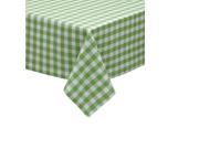 Decorative Green Apple Check Rectangular Cotton Tablecloth 84 x 60