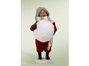 10 Snow Day Boy with Big Winter Snowball Christmas Figure