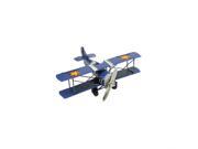 6.25 Vintage Style Blue Airplane with Stars and Stripes Decorative Christmas Ornament