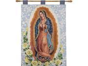 Religious Our Lady of Guadalupe Wall Hanging Tapestry 26 x 36