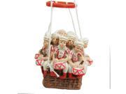 11 Red and White Hot Air Balloon Twelve Days of Christmas Ornament Twelve Drummers Drumming