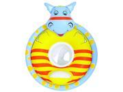 31.5 Gray and Yellow Hippo Children s Inflatable Swimming Pool Baby Seat Float