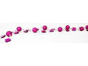 6 Candy Fantasy Magenta Pink Beaded Christmas Garland
