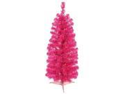 3 x 19 Pre Lit Hot Pink Tinsel Artificial Christmas Tree Pink Dura Lit Lights