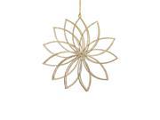 8 Have Faith Gold Glitter Starburst Flower Christmas Ornament
