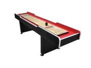 9 x 2 Recreational Red and Black Shuffleboard Game Table