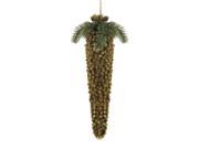 Glittering Gold Rustic Pine Cone Commercial Sized Christmas Ornament 16.5