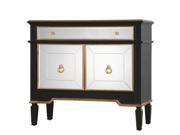 42 Elegantly Mirrored Black and Gold Wine Cabinet Console