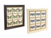 Pack of 2 Green Butterfly and Blue Dragonfly Wood Decorative Wall Pieces 14