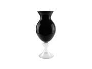 20 Jet Black and Transparent Glass Flower Vase