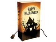 Set of 10 Lighted Haunted House Halloween Luminaria Pathway Markers