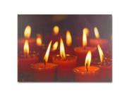 Pack of 2 Orange and Black LED Candle Print Canvas Wall Art 20