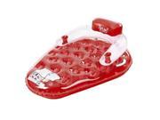 65 Red and White Strawberry Shaped Swimming Pool Inflatable Water Lounge