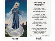 Club Pack Of 50 Our Lady Of Medjugorje Religious Prayer Cards 43421
