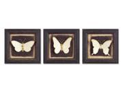 Pack of 6 Small Wood Frame with Ivory White Butterfly 8 H