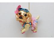 4.75 December Diamonds Golden Retriever in Tutu Christmas Ornament 79 80122