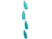 French Countryside Hanging Turquoise Blue Glass Bottle From Twine Garland 31 H