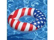 36 Patriotic Americana Stars and Stripes Ring Inflatable Swimming Pool Inner Tube