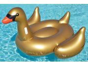 75 Water Sports Inflatable Giant Golden Goose Swimming Pool Ride On Float Toy