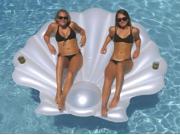 82 Water Sports Inflatable Seashell Island Swimming Pool Raft Lounger