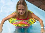20 Water Sports Inflatable Yellow Printed Swimming Pool Inner Tube Ring Float