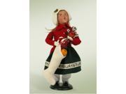9.75 Decorative Red and Green Girl with Christmas Treats Christmas Table Top Figure