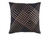 18 Outer Space Black and Rust Golden Brown Woven Decorative Throw Pillow