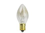 Pack of 4 Transparent Clear C7 Twinkle Christmas Replacement Bulbs