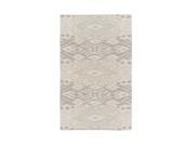 9 x 13 Spiritual Quest Pale Silver and Pastel Blue Hand Woven Wool Area Throw Rug