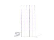 Set of 6 Purple LED Lighted White Branch Patio and Garden Novelty Christmas Light Stakes 4