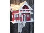 11 Fully Functional Red and White Shelter Island Outdoor Garden Birdhouse