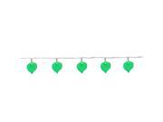 Set of 10 Green Leaf Patio and Garden Novelty Christmas Lights White Wire