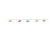 Set of 10 Colorful Sun Umbrella Patio and Garden Novelty Christmas Lights White Wire