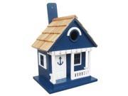 9.5 Fully Functional Nautical Themed Navy Anchor Cottage Outdoor Bird House