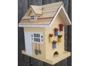 8 Fully Functional Yellow Wood Flower Shed Outdoor Garden Birdhouse