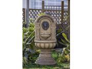 56.1 Classic Lion Head Pedestal Multi Tiered Outdoor Patio Garden Water Fountain