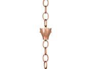 70 Handcrafted Polished Copper 6 Cup Crocus Flower Rain Chain