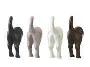 Pack of 8 Dog Tail Decorative Wall Hooks 4.75