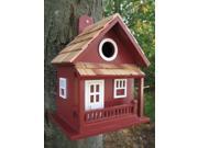 8.5 Fully Functional Red Mountain Living Cottage Outdoor Garden Birdhouse