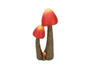 24.5 Red Orange and Brown Wild Mushroom Outdoor Patio Garden Statue