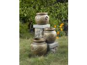 25 Naples Charming Rustic Stacked Pots Outdoor Patio Garden Water Fountain