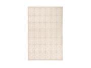 9.25 x 13.25 Stoic Serenity Wheat Brown and White Hand Woven Embroidered Area Throw Rug