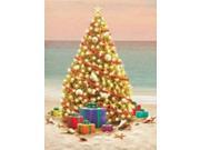 Pack of 10 Tree in Paradise Fine Art Embossed Deluxe Christmas Greeting Cards and Envelopes
