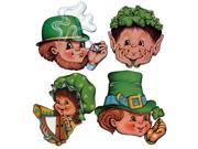 Club Pack of 12 Vintage style St Patrick s Day Printed Cutout Decorations 1