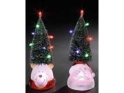 9.5 Battery Operated LED Lighted Christmas Tree with Reindeer Head Decoration