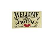 Welcome to Our Home Decorative Coir Outdoor Rectangular Door Mat 30 x 18
