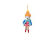 7 Bohemian Holiday Plush Wolf Girl with Dangling Legs Christmas Ornament