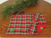 Set of 12 Red Green Plaid Christmas Holiday Placemats Napkins Napkin Rings